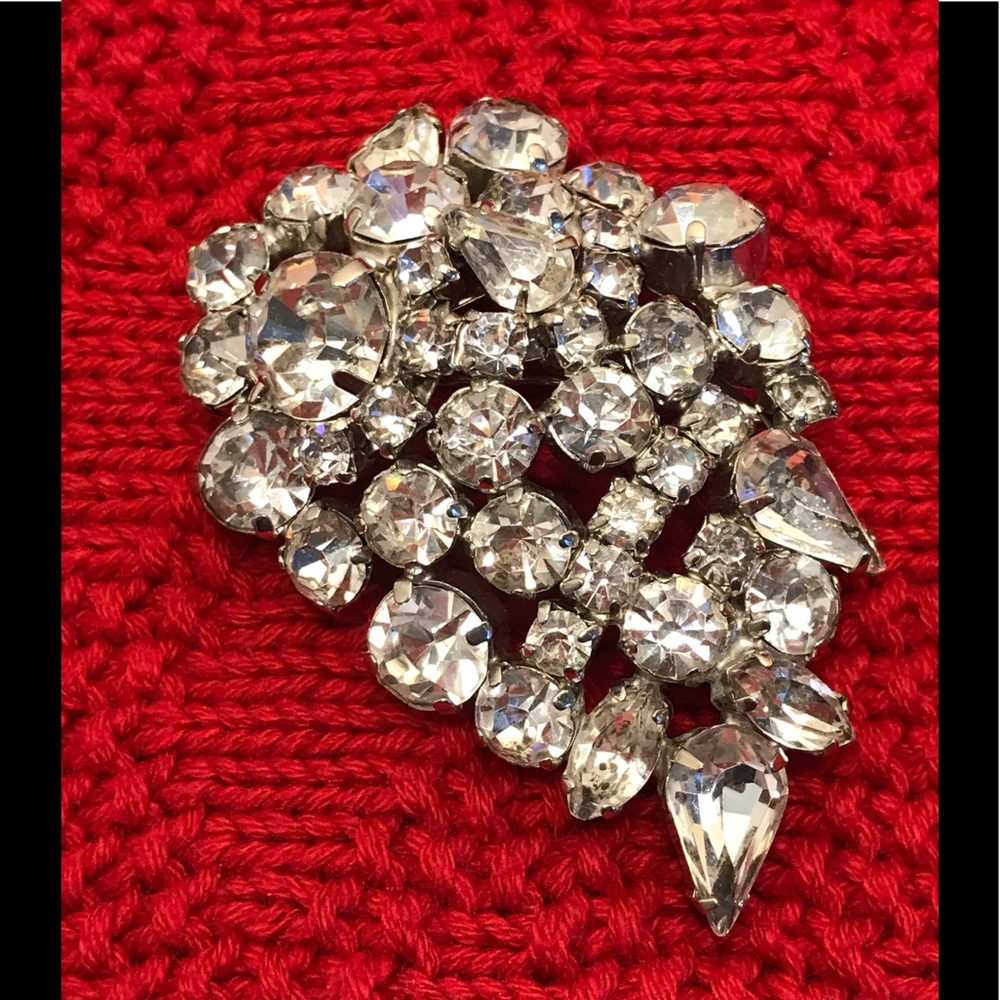 🔆 SALE! Vintage rhinestones brooch UNISEX
